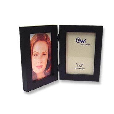 Black Simple Wood Picture Frame - Double Folding Picture Frame 5" x 7"