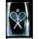 3D Tennis Racquets Optical Crystal Award (2"x2"x3")