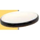 Round Ceramic Drink Coaster w/ Black Trim