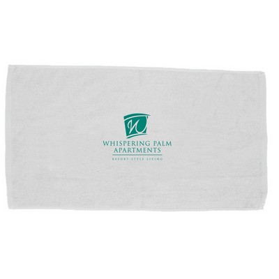 White 100% Cotton Velour Beach Towel - 1 Color (30"x60")