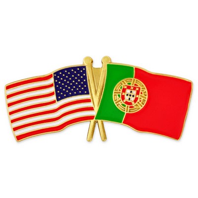 USA & Portugal Flag Pin