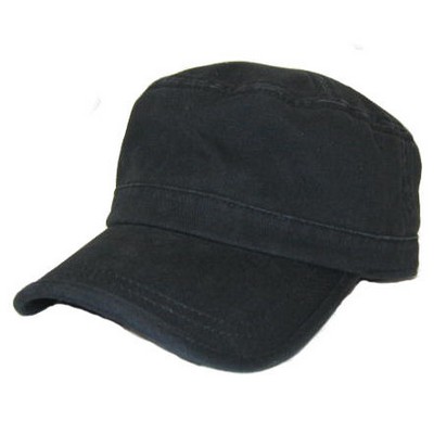 Big Size Black Military Style Cap 2XL - 4XL