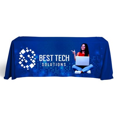 4' Flat Dye Sublimation Front Panel Imprint Table Cover (108"x90")