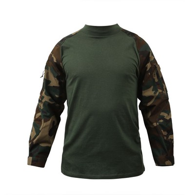 Woodland Camo Fire Retardant NYCO Combat Shirt (2XL)