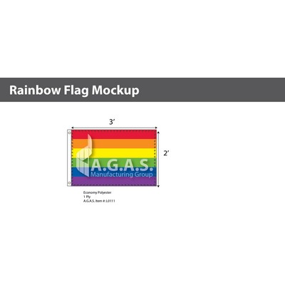 Rainbow Flag 2'X3'