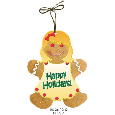 Gingerbread Girl Gift Shop Ornament (12 Square Inch)