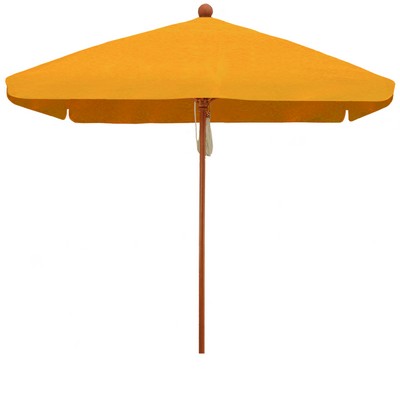 US Made 7 1/2' Square (11' Diagonal) Commercial Hardwood Frame 8 Panel Patio (Drape) Umbrella