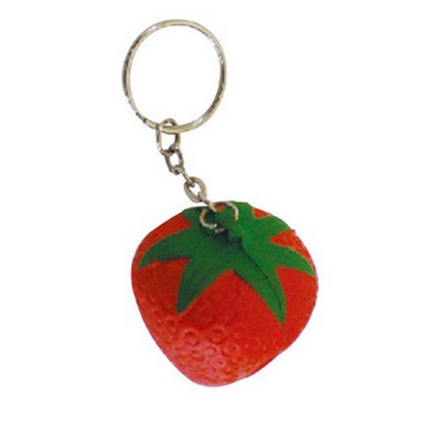 Stress Strawberry Key Ring