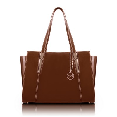 ALDORA | Brown Leather Tablet Tote | McKleinUSA