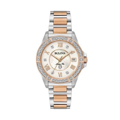 Bulova Women's Marine Star Diamond Two Tone Stainless Steel Watch