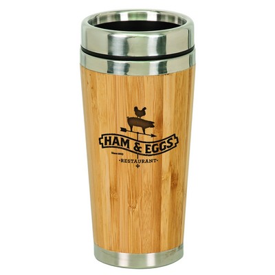 Engraved 14 Oz. Bamboo Travel Mug