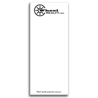 Paper Note Pad 3 1/2 x 8 1/2, 50 pages w/ magnet