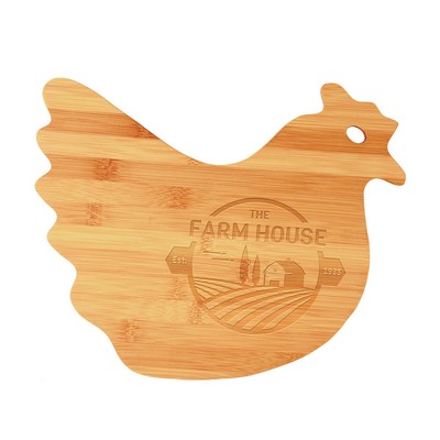 Bamboo Hen Shape Cutting Board