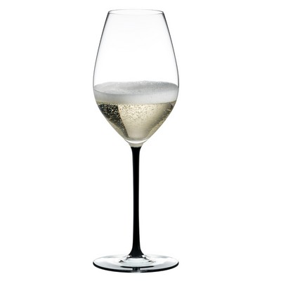 Riedel FATTO A MANO Champagne Black Stem Clear Base