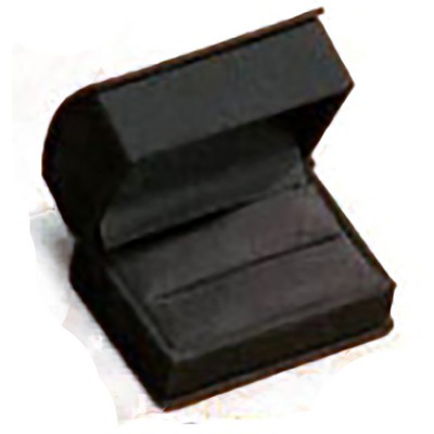 Velour Roll Top Double Ring Box