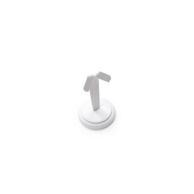 White Leatherette Earring Stand