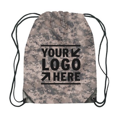 Camo Drawstring Backpack