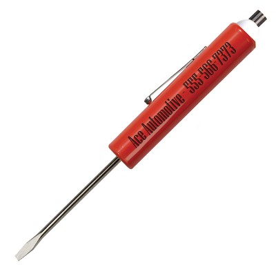 Jumbo Pocket Screwdriver - Fixed 1/8" Flat Tip Blade w/Magnet Top