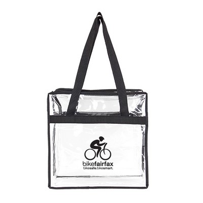 Clear Stadium zipper tote