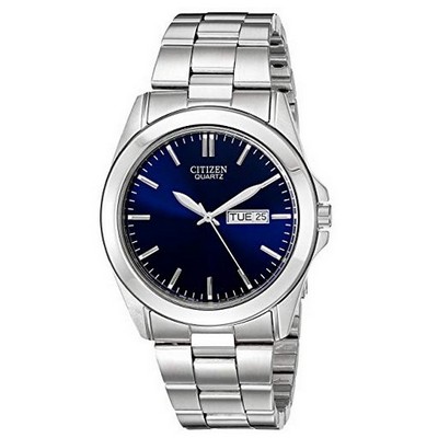 Citizen Men's Quartz Watch, Stainless Steel with Dark Blue Dial