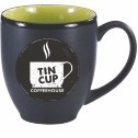 16 Oz. Matte Black Out/Rye Green Gloss In Bistro Mug