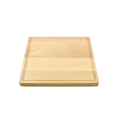 Square Maple Hardwood Cutting Board with Groove