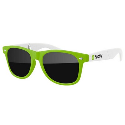 2-Tone Foldable Retro Sunglasses