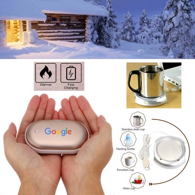 Kidder iBank® Hand Warmer + 5200mAh Power Bank Charger + Cup Warmer (Gold)