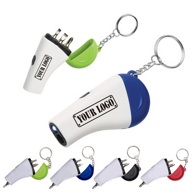 Screwdriver Flashlight Keychain Set