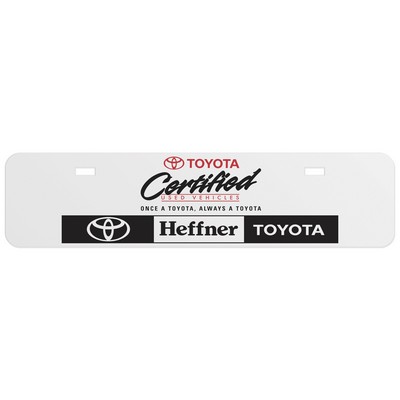 Car Licence Plates .055 White Styrene (2.875" x 11.875") screen-printed