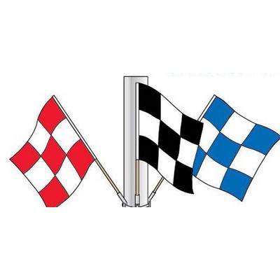 Checkered Cluster Flag Set (Black/Yellow Check) (3' x 3')