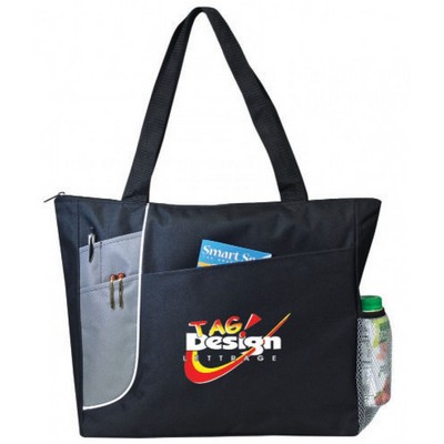 Poly Zippered Tote Bag (16"x13.5"x3.5")