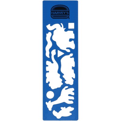 6" Jungle Animals Stencil Ruler (Blank)