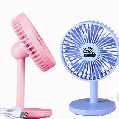 Adjustable Charging Desk Fan w/7 Blades (Shorter Prod Time)