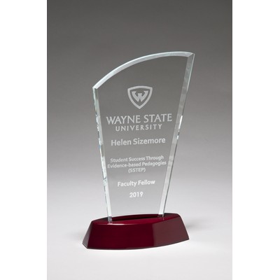 Sail Series Clear Glass Award-10.75"