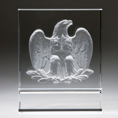 White Majestic Eagle Crystal Award