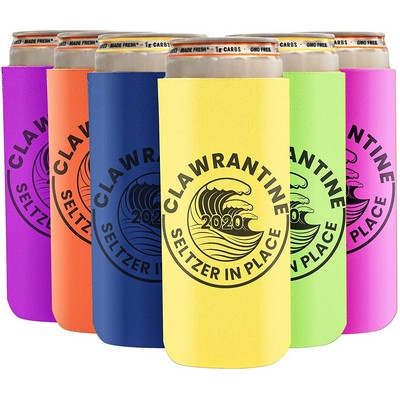 12 Oz. Full Color Slim Seltzer Can Cooler