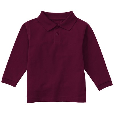 Classroom Uniforms - Children's Unisex Long Sleeve Pique Polo