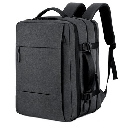 16"x 13"x 6" Laptop Travel Backpack With Usb Charging Port