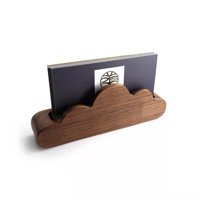 Wooden Desktop Business Card Holder