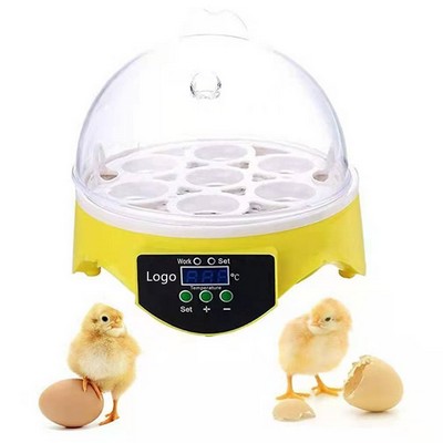 Egg Incubator for Kids 7 Eggs Poultry Hatcher steamers with Temperature Control