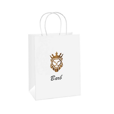 Kraft Custom Paper Tote Bag (8.26" x 10.63" x 4.33")