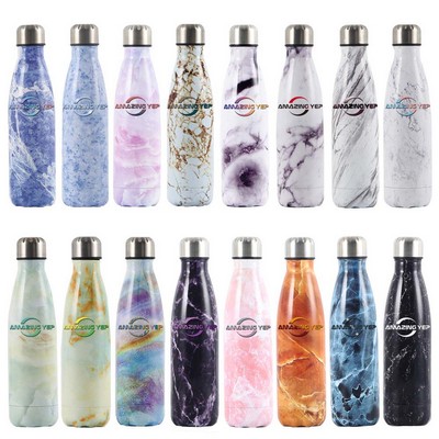 Marble Grain Cola-Shaped Stainless Steel Bottle 17oz.