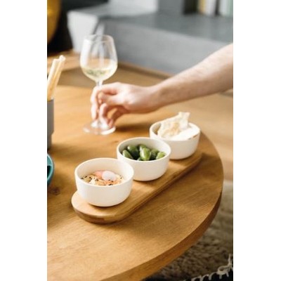 BergHoff® Leo 6 Piece Covered Bowl Set w/Bamboo Tray