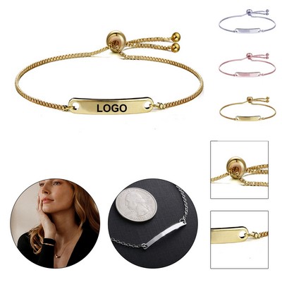 Gold Your Name Bar Bracelet