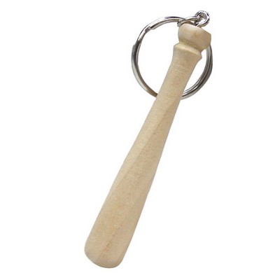 Wood Baseball Bat Keychain