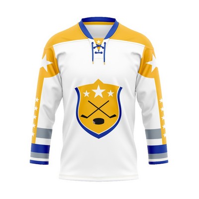 Men's & Kids' Ice Hockey Jersey with Lace Collar