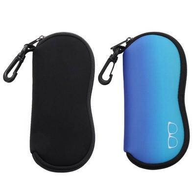 Light Portable Neoprene Carabiners Sunglasses Case