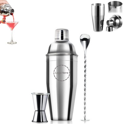 Stainless Steel Cocktail Martini Shaker Set