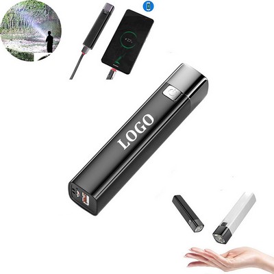 LED Flashlight USB Rechargeable Torch Charger Mini Power Bank